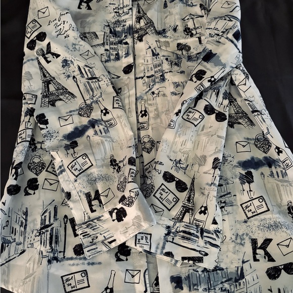 LAGERFELD BUTTON UP BLOUSE - Picture 3 of 7